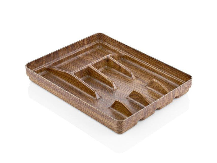 CUTLERY TRAY WITH WOODEN FINISH