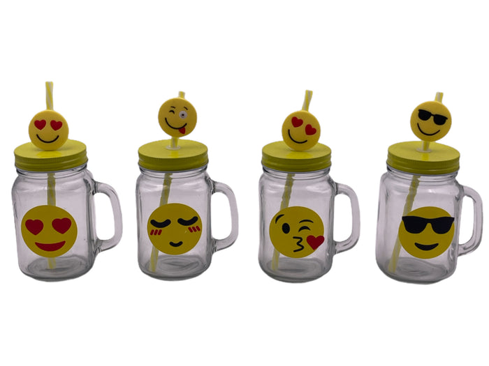 Emoji Mug with Straw