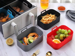 Small Rectangular Air Fryer Silicone Basket Tray