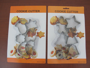 Set of 6 Stainless Cookie. Cutters