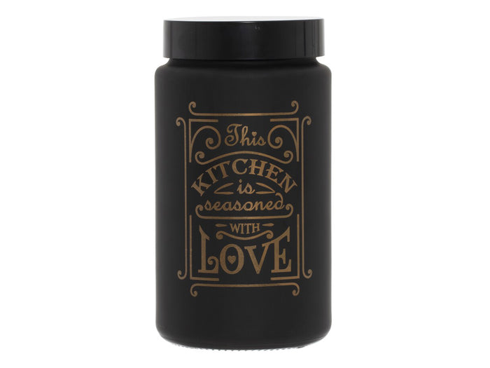 Black Decorated Canister 2000 ml