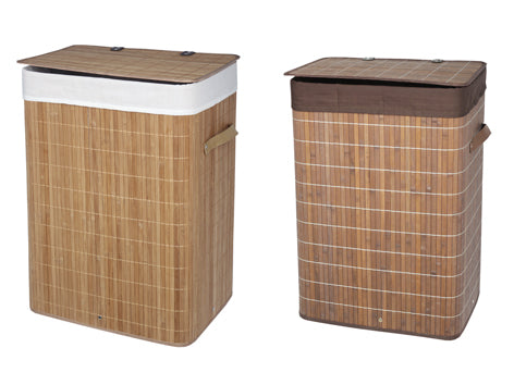 Rectangular Foldable Bamboo Laundry Basket