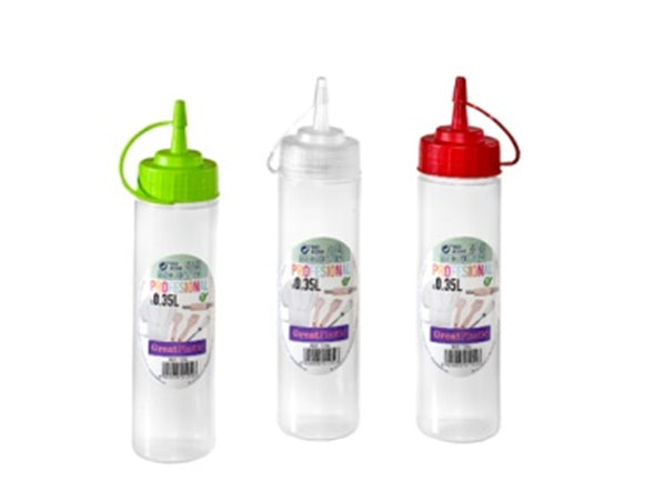 Sauce Bottle with Colored Cap - 0.35 lt