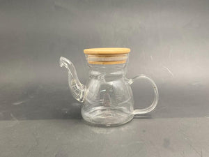 Borosilicate Glass Tea Pot Wood cover 600