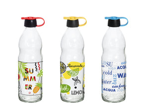 Glass Decorated Bottle 1 L
