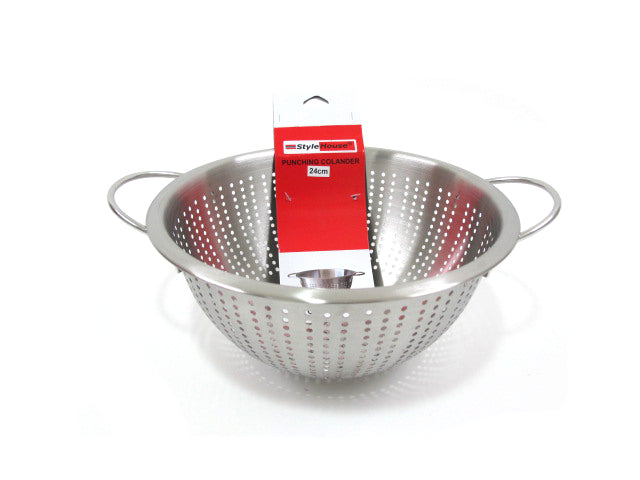 Stainless Steel punching colander; 24 cm