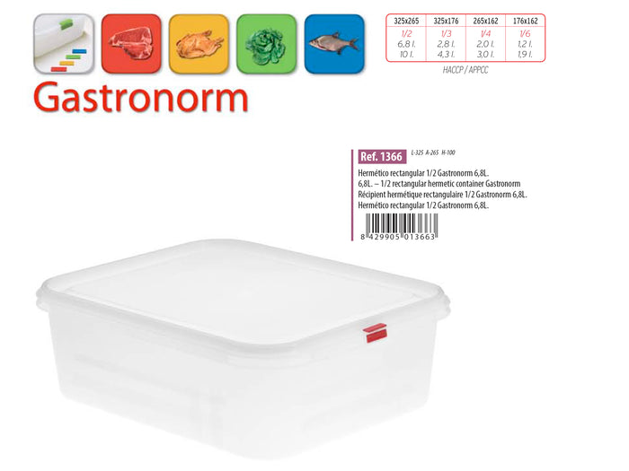 Gastronorm Plastic Storage Container - 6.8 lt