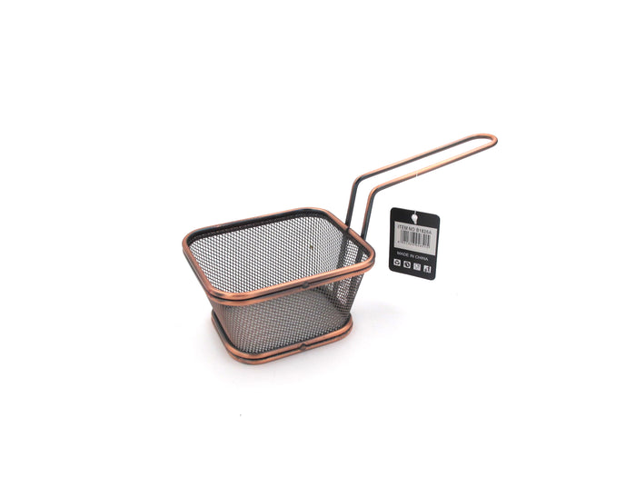 Copper Color French Fries Basket; 10 cm