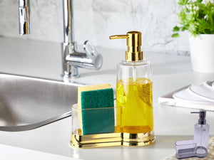 Luxery Acrylic Liquid Soap Dispenser with Sponge Holder