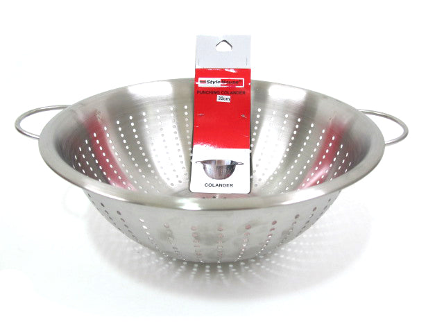 Stainless Steel punching colander; 32 cm