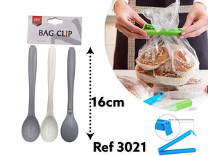 Plastic Bag Clip Spoon Shape X3
