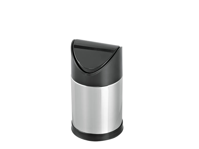 Stainless steel dustbin with plastic cover 17 lt