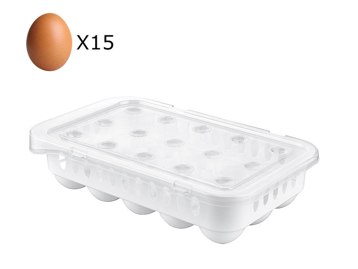 Plastic Egg Holder and Keeper for 15 Eggs