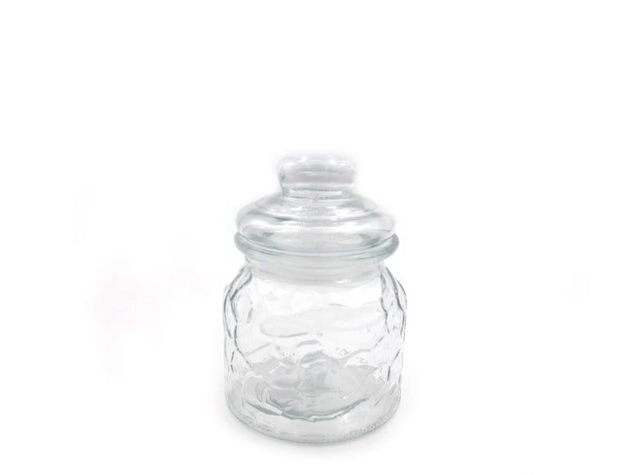 Small Glass Jar Coral Design