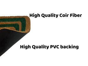 Coco mat half round with PVC backing 75x45 cm - HouzeCart