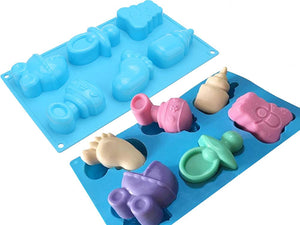 Silicone Baby Shower Mold 6 cavities