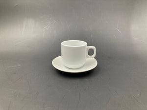 White Porcelain Coffee Cups plain design x6