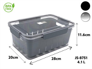Acrylic Airtight Rectangular Storage Box & Strainer 4.1L - HouzeCart