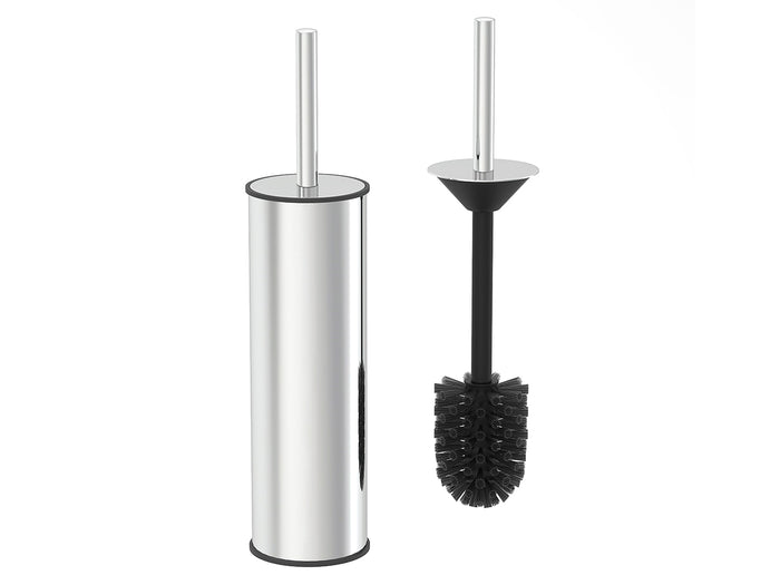 Toilet brush with long stainless steel holder