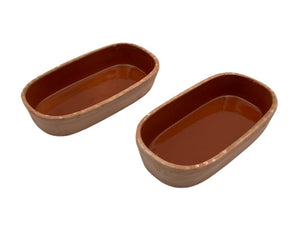 Set of 2 Deep Oval Dishes 21x11x4cm