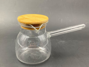 Borosilicate Glass Coffee Pot wooden cover 400 ml. - HouzeCart