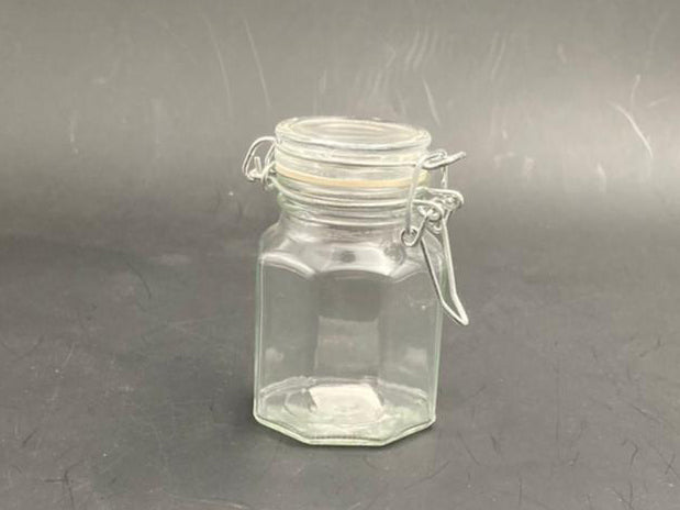 Mini Airtight Glass Jar Octagone