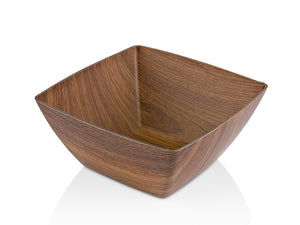 X-Large Square Bowl with Wooden Finish - HouzeCart