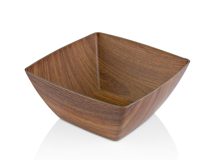 X-Large Square Bowl with Wooden Finish