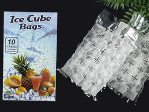 10 Ice Cube Bags - 24 cubes each bag