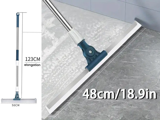 Long Handle 180 degrees Rotating Floor Squeegee 50 cm