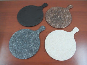Melamine Flat Round Display Plate Granite Design
