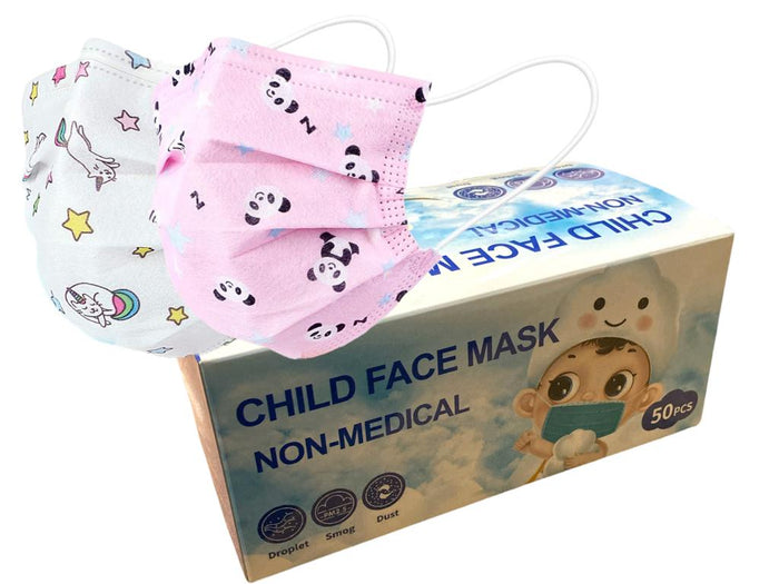 Kids Face Mask 3 Layers - 50 pieces