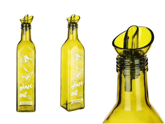 Olive Green Decorated Oil Bottle SQ 250 ml