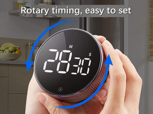 Rotary Digital Timer with Magnetic Back