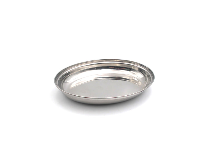 Stainless Steel Oval Bowl 19.5x14.5x3 cm