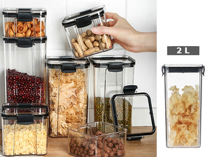 Acrylic Airtight Squared Food Jar 2 L - HouzeCart