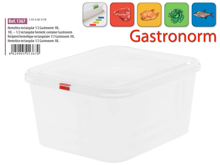 Gastronorm Plastic Storage Container - 10 lt