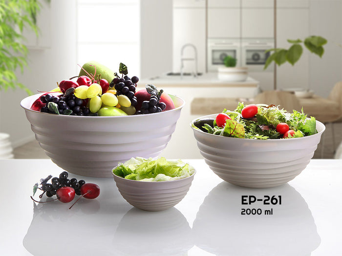Plastic Bowl Wavy Design 2000 ml - 21.5 cm