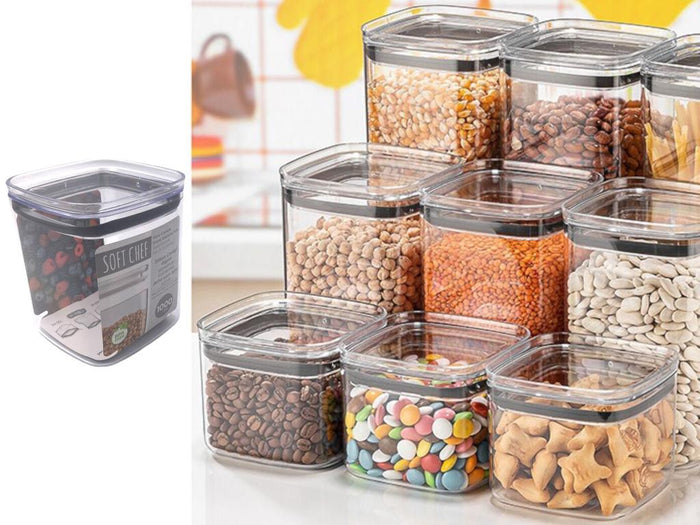 Airtight Squared chef Food Jar 1 lt