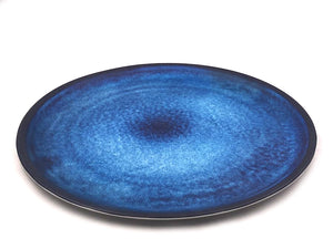 Bleu Marble Mealmine Round Tray; 14"