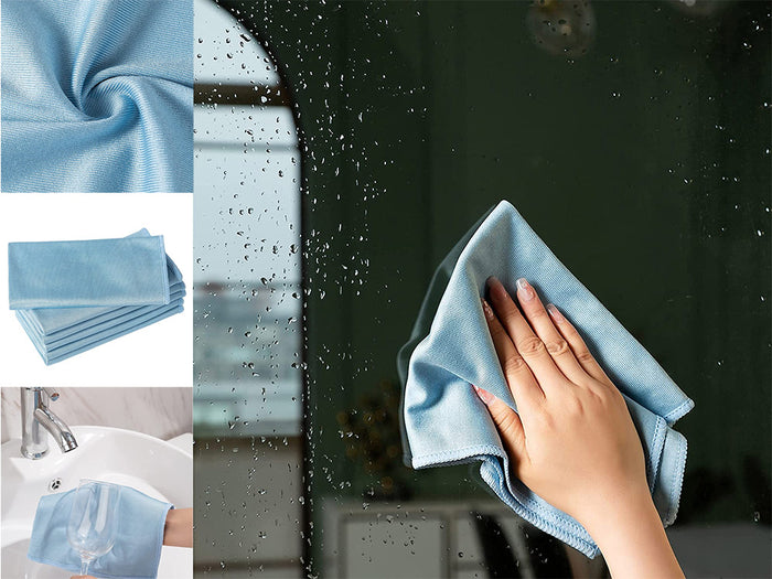 Microfiber cloth for glass cleaning