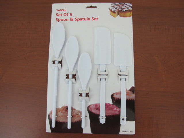 5 pieces Spoon and Spatula Set