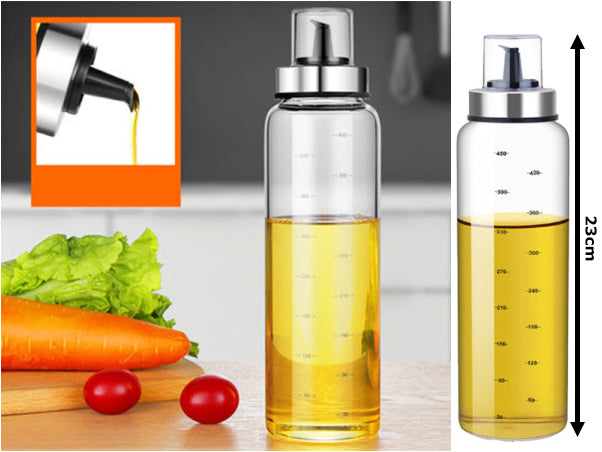 Glass Oil Bottle with SS cover 500 ml