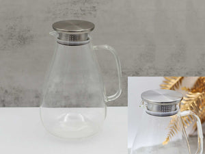 High Quality 2.6 L Glass Pitcher with SS 18/10 Cover