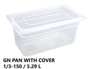 Gastronorm Plastic Storage Container 1/3 150 mm - 5.29L