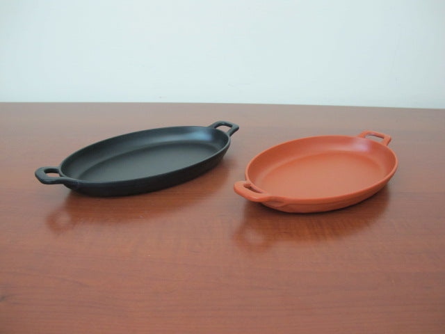 Oval Servo Melamine Dish with Handles 23 cm