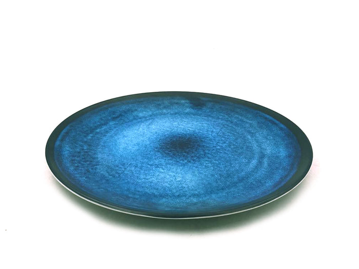 Bleu Marble Melamine Dinner Plates X6