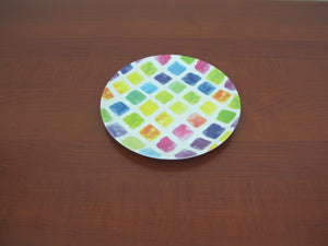 Colorful Squares Melamine Dessert Plates X6. - HouzeCart