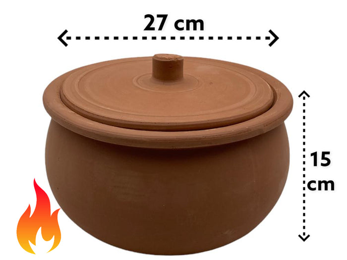 Clay casserole with cover 28 cm