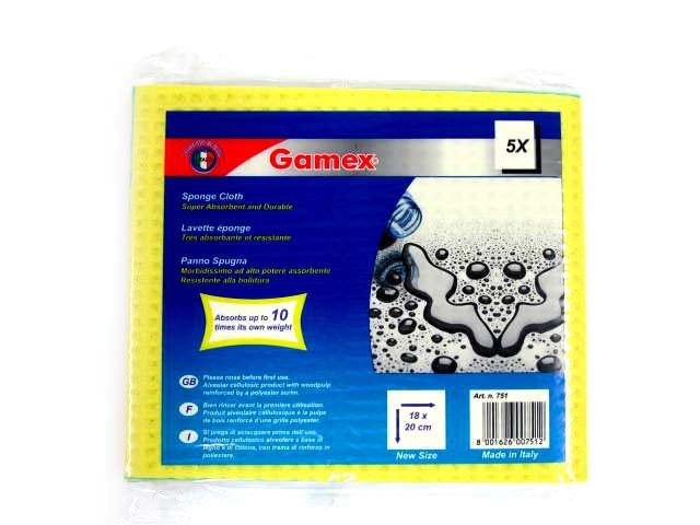 Gamex Sponge Clothes pack of 5